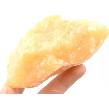 Přírodní kámen Surový kalcit oranžový 298g
