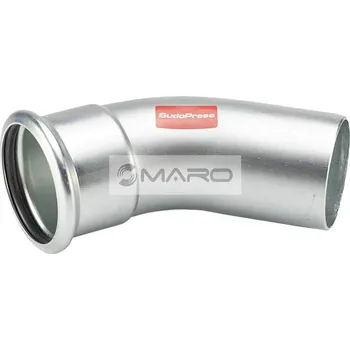 rozdělovač topení KAN-therm Steel Koleno z uhlíkové oceli lisovací 45° pro topení, profil "M", I/A 76,1 mm, 1509068031