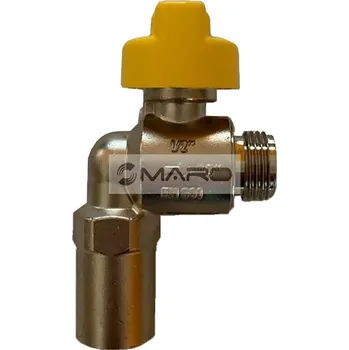 Ventil Kohout plynový VAIT rohový s tepelnou a průtokovou pojistkou FM 1/2", G025 | G0480