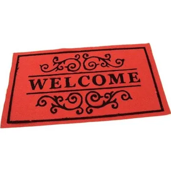 Rohožka Červená textilní čistící vnitřní rohož FLOMA Welcome - Deco - 33x58x0,3cm 89897111