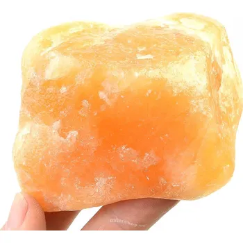 Přírodní kámen Surový kalcit oranžový 288g