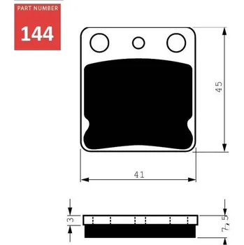 Brzda pro motocykl 144 AD brzdové destičky GOLDFREN