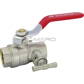 Ventil Slovarm KE-261 - Kohout kulový s odvodněním F/F páka DN25 1" - 400083