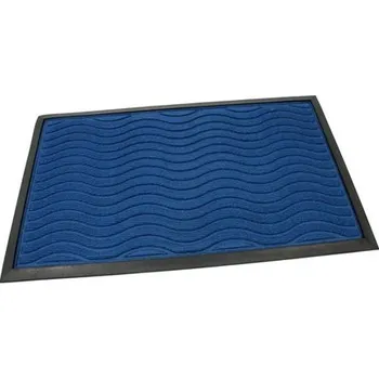 Rohožka Modrá textilní gumová čistící rohož FLOMA Waves - 45x75x0,8cm 89897007