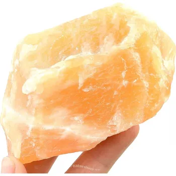 Přírodní kámen Surový kalcit oranžový 285g