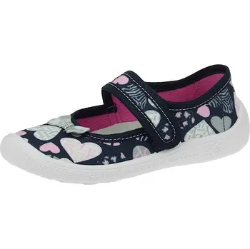 Dívčí pantofle Papuče PEON MI001DS - modrá/srdíčka-dívčí Velikost: 26