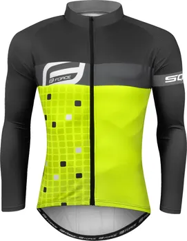 cyklistický dres Force Square 9001391MP fluo/šedý