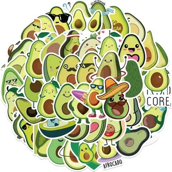 samolepka Různé druhy samolepek avokádo 30 ks