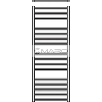 Radiátor Smart10 Roll Radiátor trubkový rovný s bočním připojením 1535 x 750 mm, 1002 W, bílý (doporučená topná tyč 1000 W), ROLL 1535-0750-01