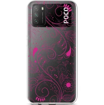Pouzdro na mobilní telefon Kryt Xiaomi Poco M3 silikon Pink Ornament (obal neboli pouzdro na Xiaomi Poco M3)