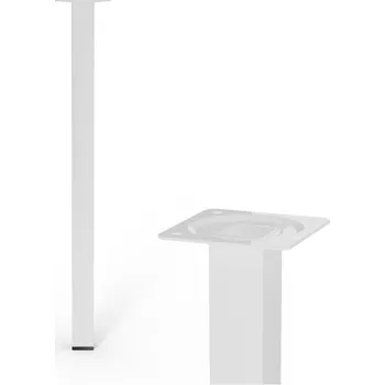 Stolová podnož Walteco Nábytková noha hranatá 25x25x500mm, bílá