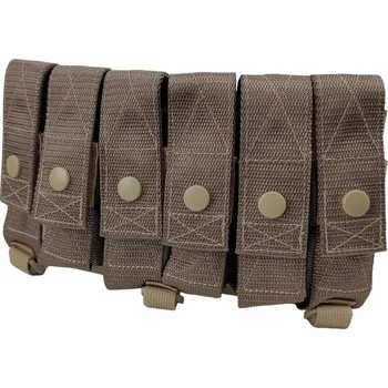 Příslušenství pro sportovní střelbu SPM-Liberec / Sewing Development Czech Company s.r.o. Pouzdro na 6 nábojů 40mm do granátometu k NPP-06 (74811) vz.95 desert AČR originál