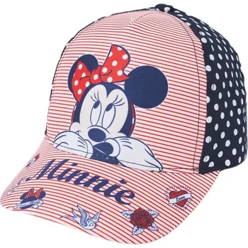 Kšiltovka Minnie Mouse modrá dívčí kšiltovka s puntíky Velikost: 50