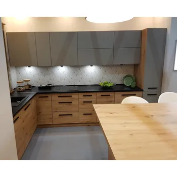 Kuchyňská linka WP Lungo 210x330 cm Dub Artisan Šedá Matná