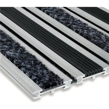 Rohožka Textilní gumová hliníková rohož FLOMA Wella - D 60cm, Š 90cm a V 1,4cm 80001410