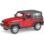 Welly Jeep 2007 Wrangler Rubicon Soft top Červený 1:24
