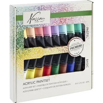Vodová barva Nassau Sada akrylových barev 18x 36 ml