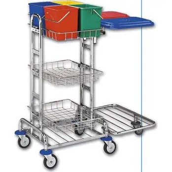 Úklidový vozík EASTMOP KOMBI MIDI II úklidový vozík - 4 kbelíky, 2 držáky pytle