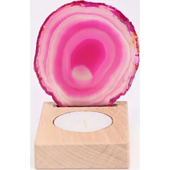 Svícen Magieprirody.cz Achátový svícen plát 7 cm - Top kvalita #350