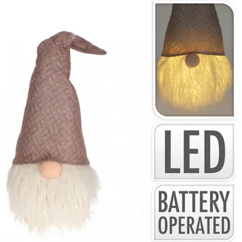 Vánoční dekorace Skřítek Martin 70 cm růžový (135075 041 APF479170 skřítek LED růžový 70cm)