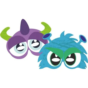 Papírové masky, příšerky, 3ks