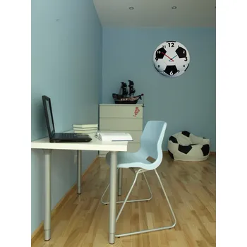 Hodiny Nástěnné hodiny tichý chod s motívem fotbalového míče