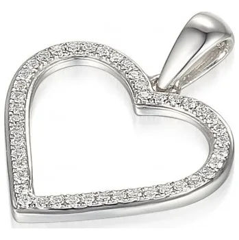 Přívěsek Elegantní přívěsek Amber, kombinované zlato s diamanty Materiál šperku: Bílé zlato