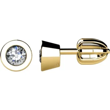 Náušnice Zlaté náušnice pecky Ali s brilianty Materiál šperku: Žluté zlato