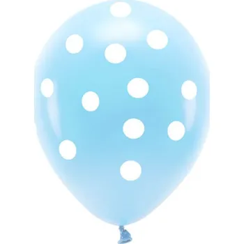 Balónek tečky 33 cm, nebesky modrá, 6ks