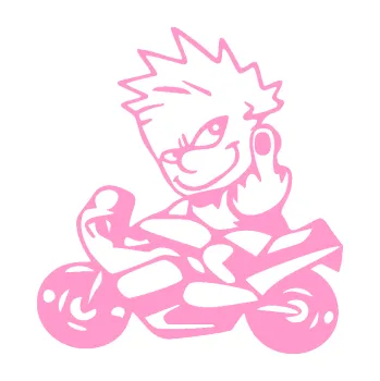 Samolepicí dekorace na vozidlo Rošťák na motorce levá f*ck (24 - světle růžová) SAMOLEPKA NA AUTO, NÁLEPKA, FÓLIE, POLEP, TUNING, VLASTNÍ TEXT, TISK, AUTOSAMOLEPKY.cz, POLEPY, OBRÁZEK, LOGO, 3D STICKERS