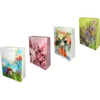 Carmani® Dárková papírová taška, dekor květiny - 23*18*10 cm