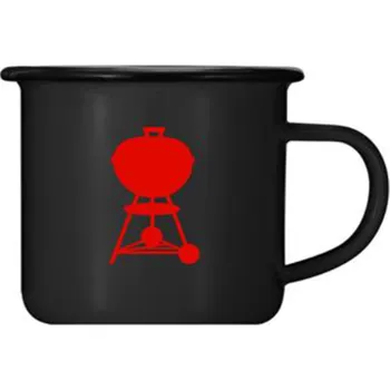 Příslušenství pro gril Smaltovaný hrnek s červeným grilem