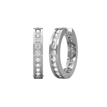 Náušnice Třpytivé náušnice Glynis, zlato a zirkony Materiál šperku: Bílé zlato