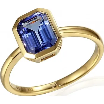 Prsten Prsten Naomi, žluté zlato a tanzanit Velikost: 60