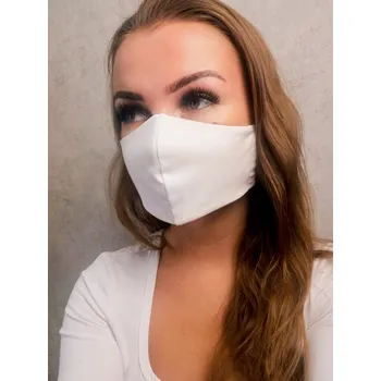 rouška Dámská / Pánská strečová bavlněná ochranná rouška , bílá, Velikost respirátoru Pánská velikost