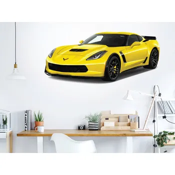 Samolepící dekorace Chevrolet Corvette samolepka na zeď 47 x 22 cm