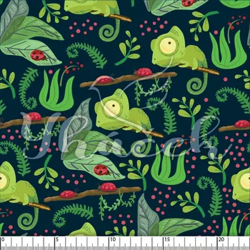 Zakázkový tisk, softshell, kočárkovina... Chamíci a berušky na navy Látky k tisku: Microfirba