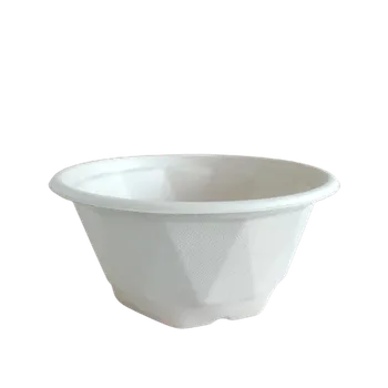 Jednorázové nádobí EcoPack Miska EKO z cukrové třtiny 850 ml kulatá bílá bal/50 ks