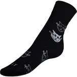 Bellatex Ponožky Kočka černá - černá, bílá - 39-42