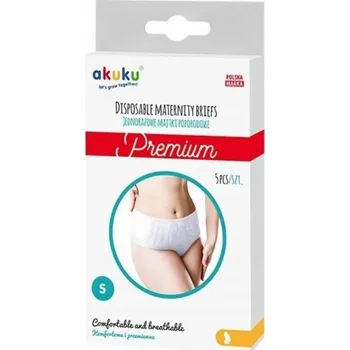 Těhotenská móda Poporodní jednorázové kalhotky Premium, vel. S, Akuku, 5ks v bal.