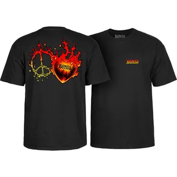 Pánské tričko Pánské triko BONES WHEELS "Heart & Soul" černé Barva: Černá, Velikost: M