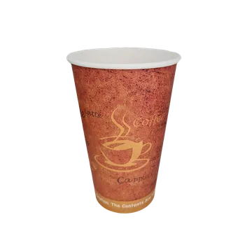 Jednorázové nádobí EcoPack Papírový kelímek 0,4 l CTG O90mm nápojový hnědý s potiskem bal/50 ks