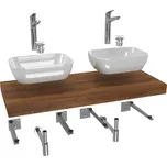 Koupelnová sestava Siko s deskou pod umyvadlo Dolce 120x8x50 cm dub charleston KSETDO20