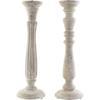 Svícen Svícen z mango dřeva 16.5x16.5x54/2dr.