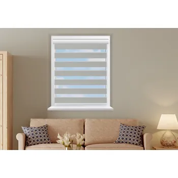 Roleta Rolux Vnitřní látková roleta den a noc Šedá (BH3404), 600 mm, 1500 mm