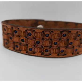 Kožený náramek 14 (originální ruční výrobek ze Slovácka)