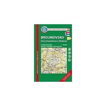 Skládaná mapa Broumovsko, Góry Kamienne a Stolowe - turistická (26) 51 x 77 cm