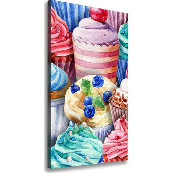 Obraz Vertikální Foto obraz na plátně Barevné bábovky