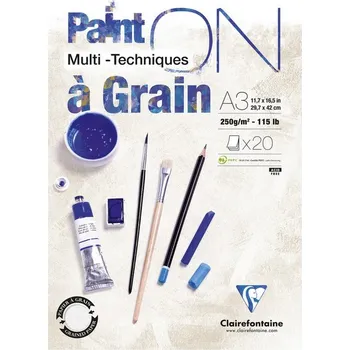 Blok CLAIREFONTAINE Paint'On Grain, A3, 250g, 20 listů