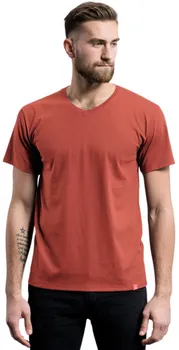 pánské tričko CityZen Bavlněné tričko proti pocení s kulatým výstřihem cihlové 4XL